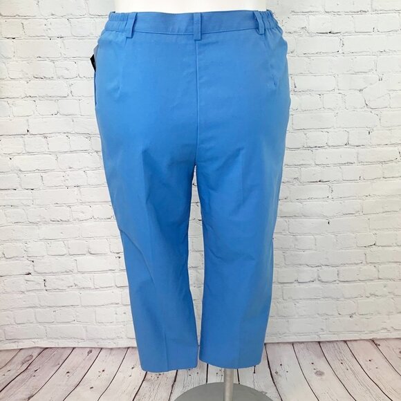 NWT Solar by Lasania Bright Blue Capri Pants - Picture 2 of 5